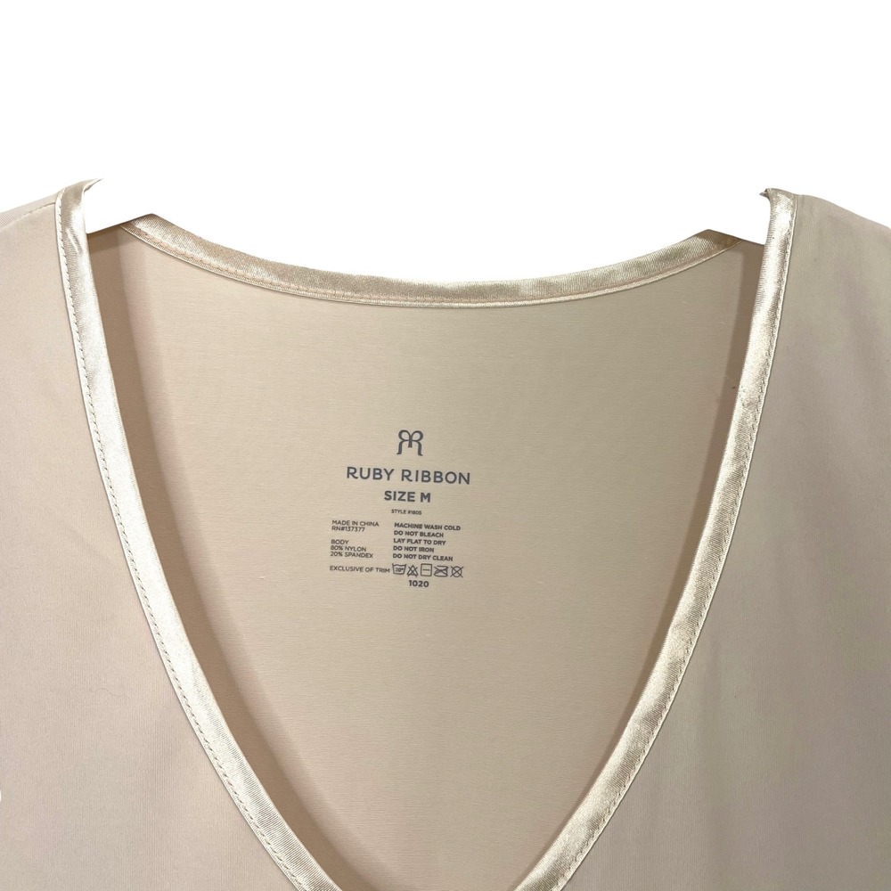 Ruby Ribbon Tan Nude Undergarment Top Shirt Size … - image 3